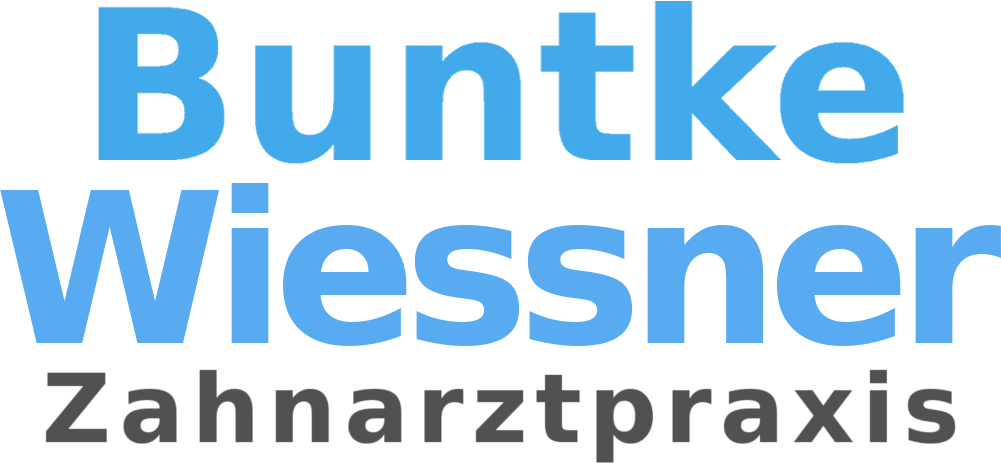 Schriftzug Zahnarztpraxis Buntke & Wiessner